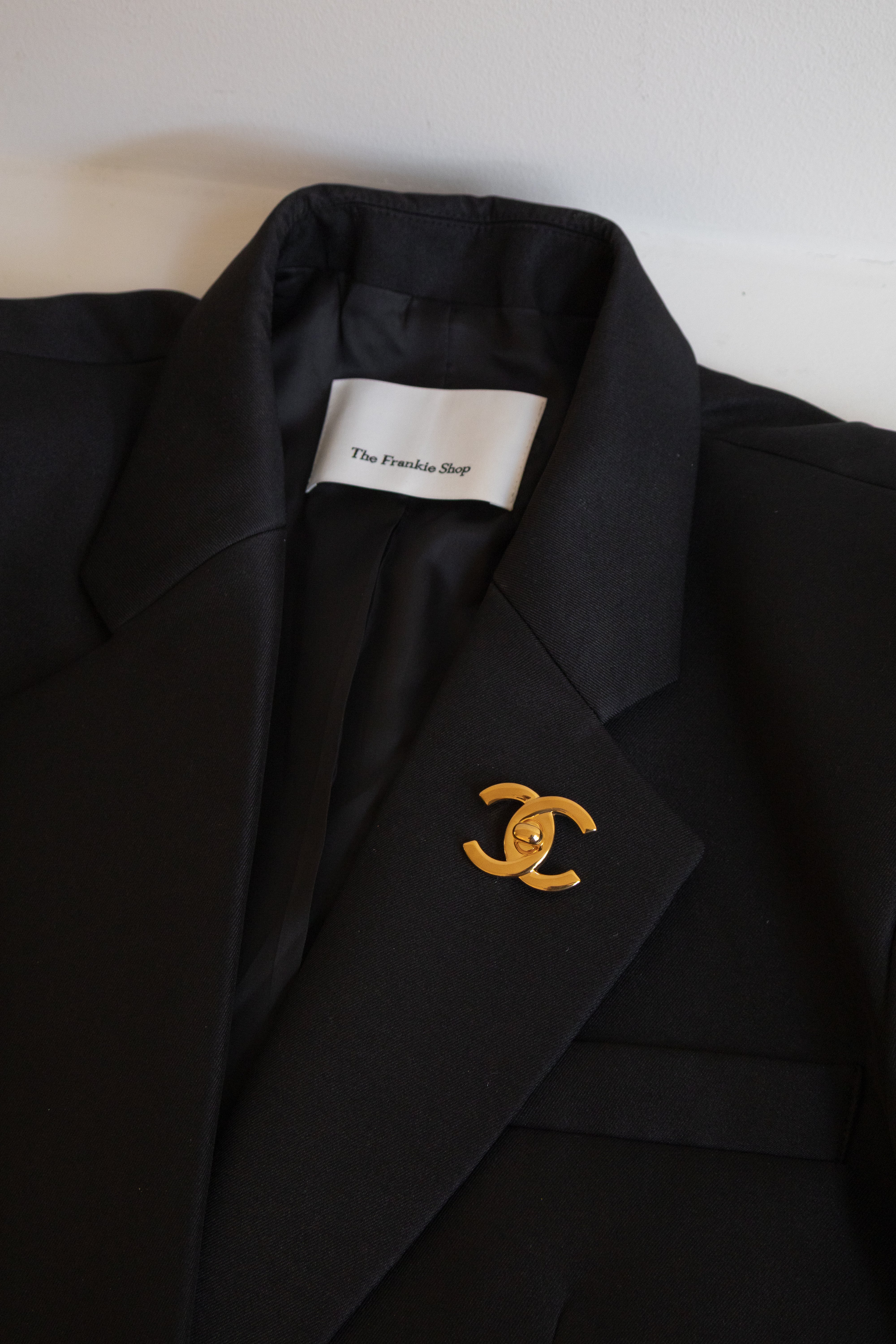 Vintage Chanel Broche 24K gold Turn Lock