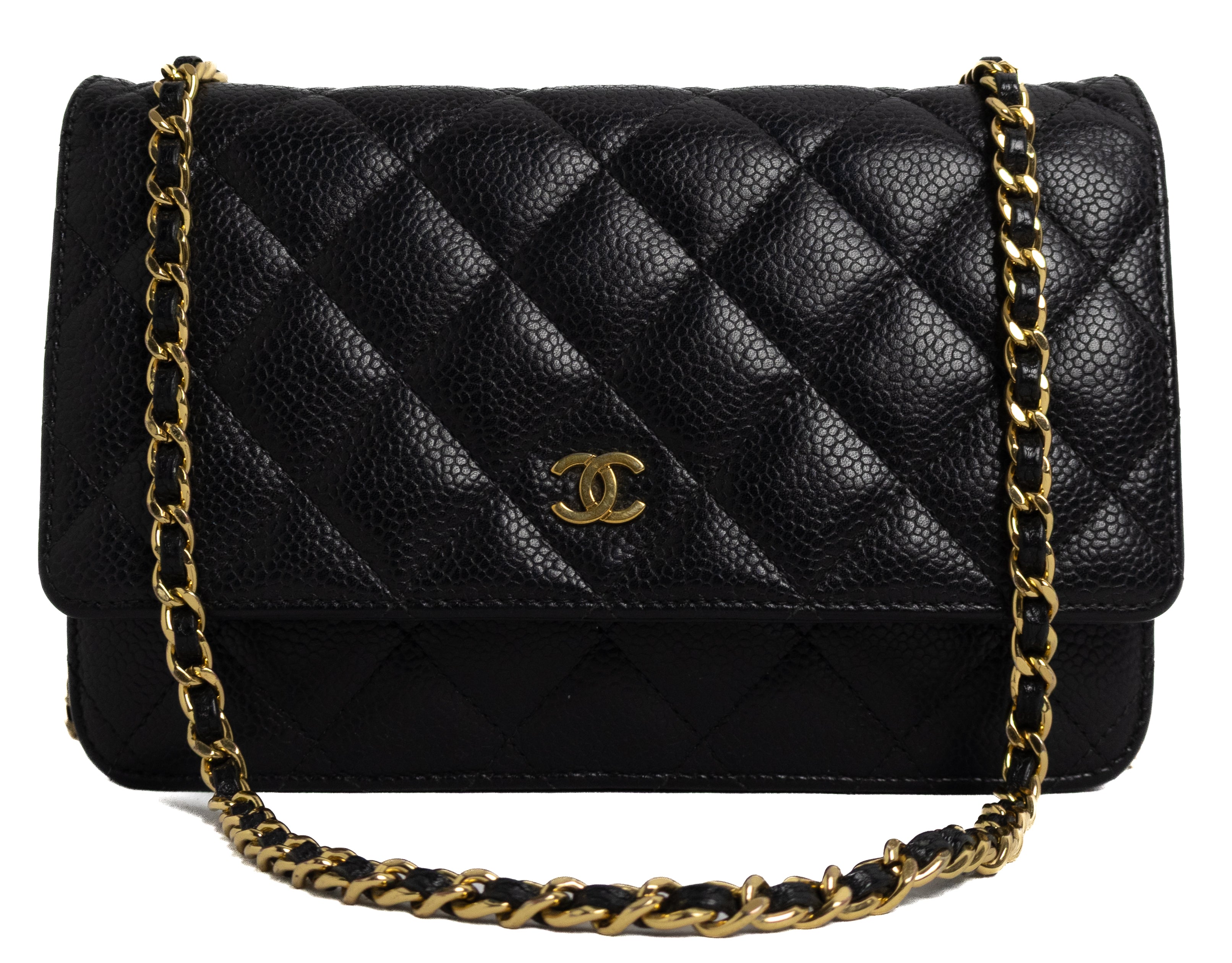 Chanel Wallet on Chain Black Caviar Gold Hardware
