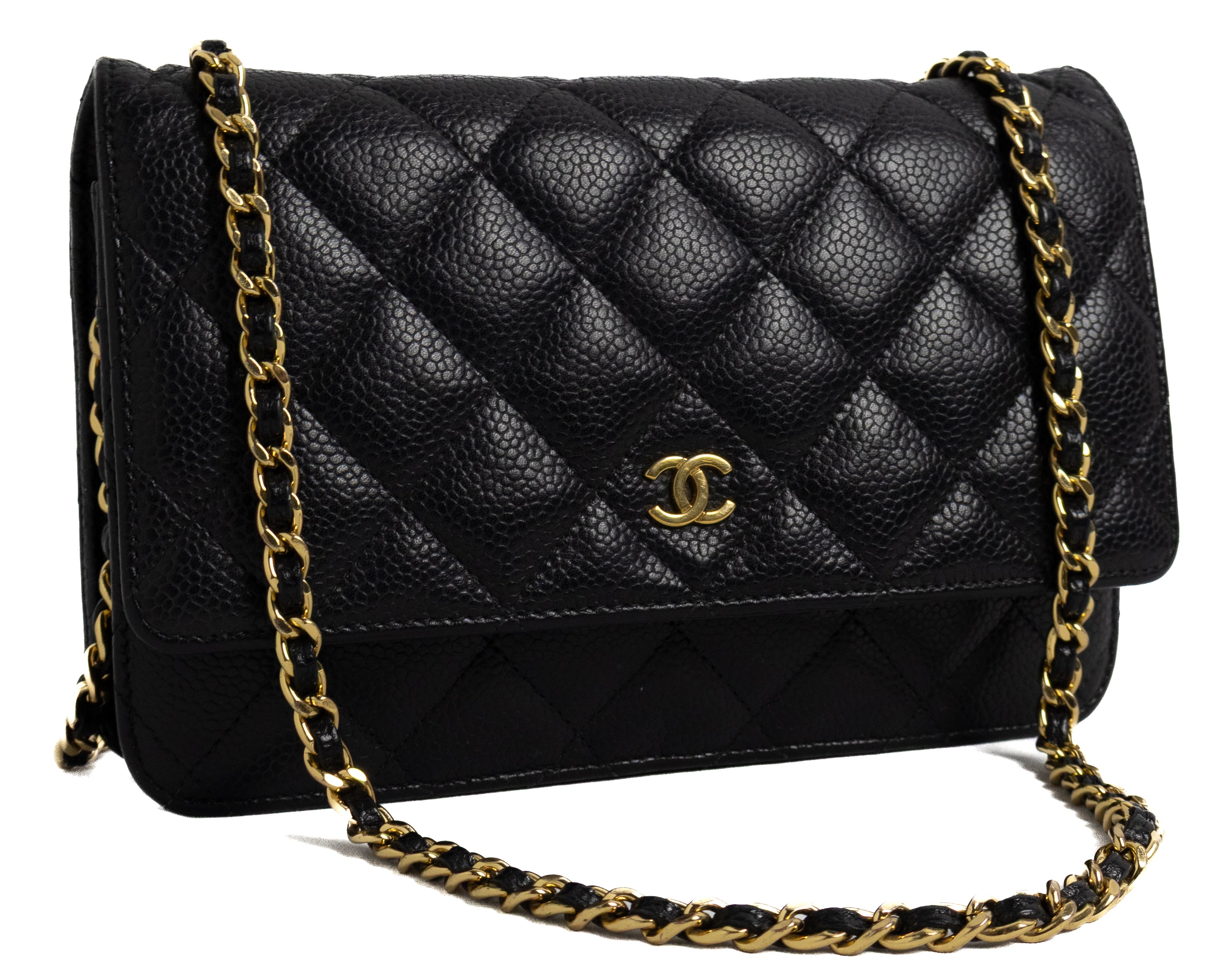 Chanel Wallet on Chain Black Caviar Gold Hardware