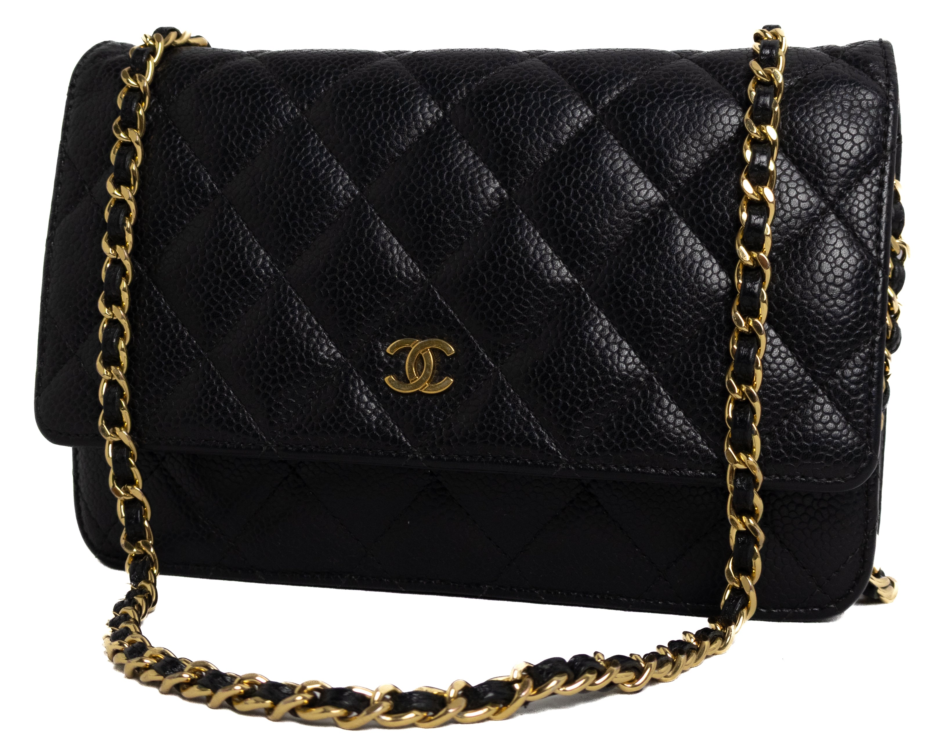 Chanel Wallet on Chain Black Caviar Gold Hardware