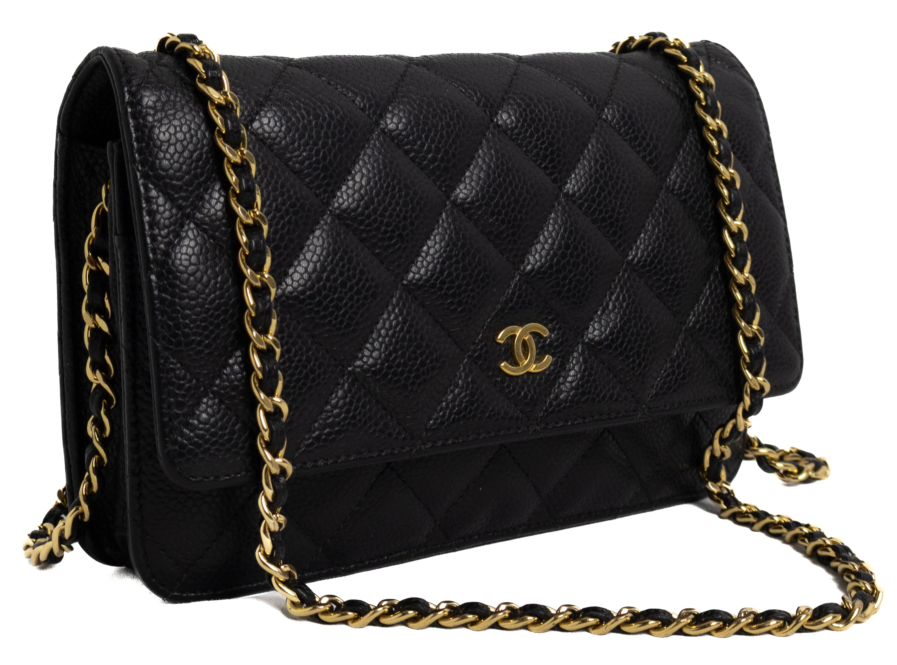 Chanel Wallet on Chain Black Caviar Gold Hardware
