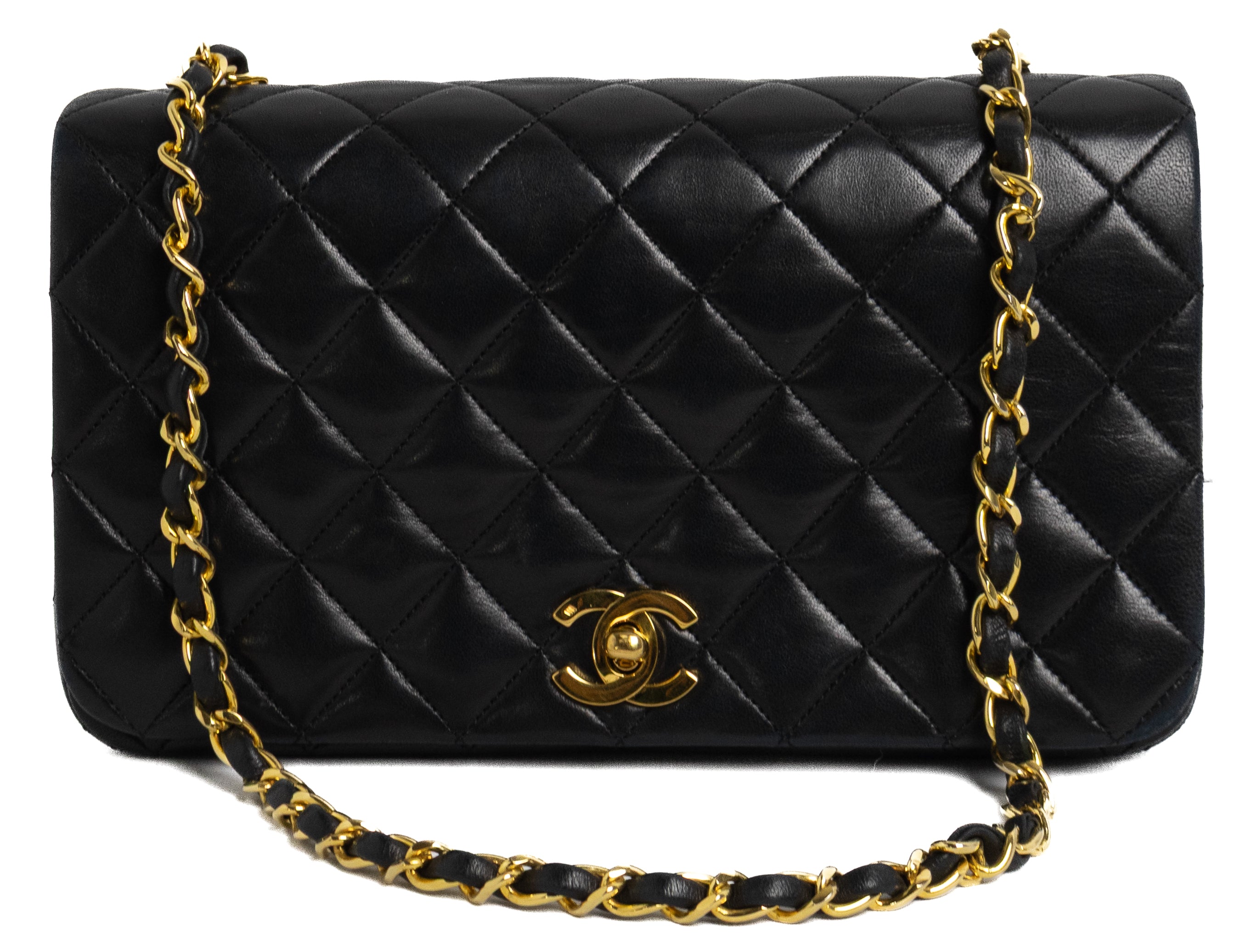 Chanel vintage full flap turn lock goud