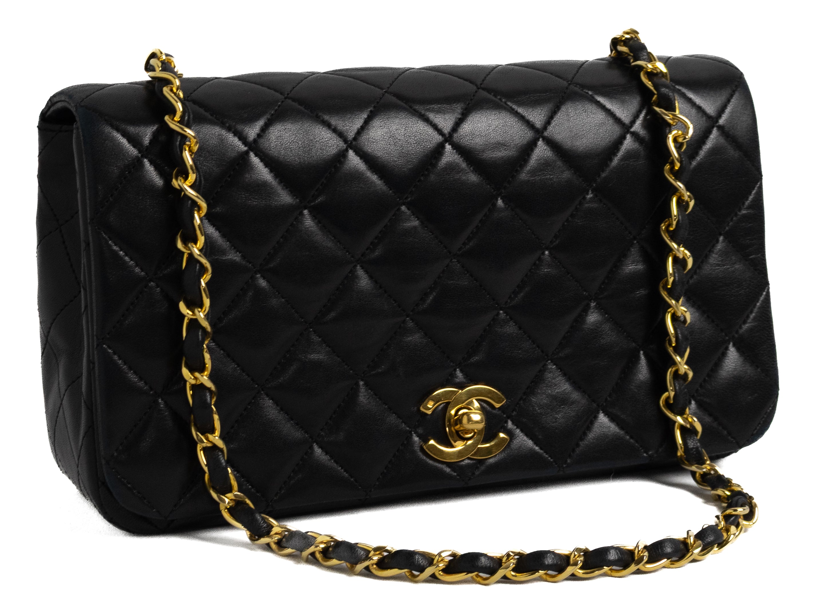 Chanel vintage full flap turn lock goud
