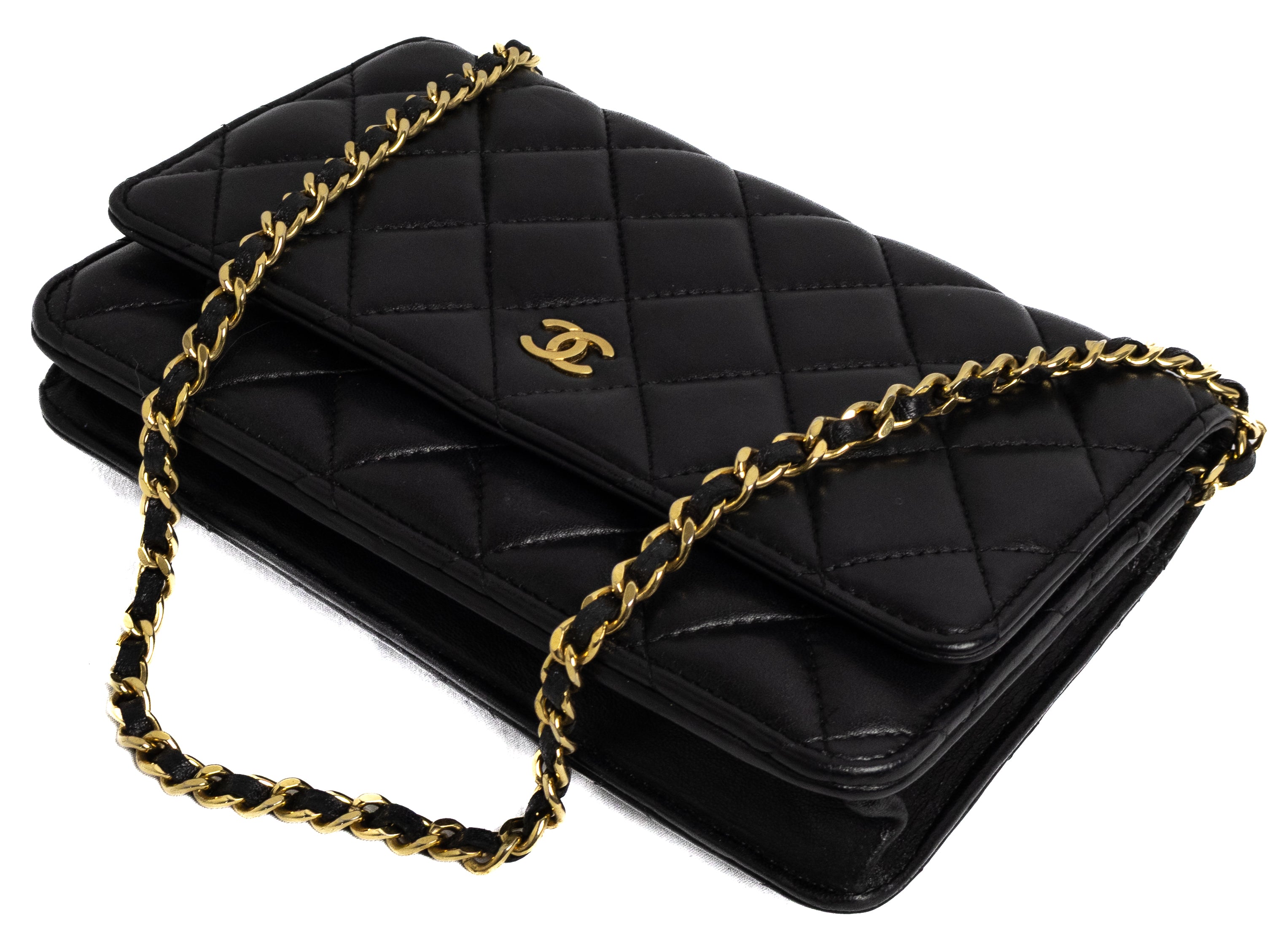 Chanel Wallet on Chain Black Gold hardware