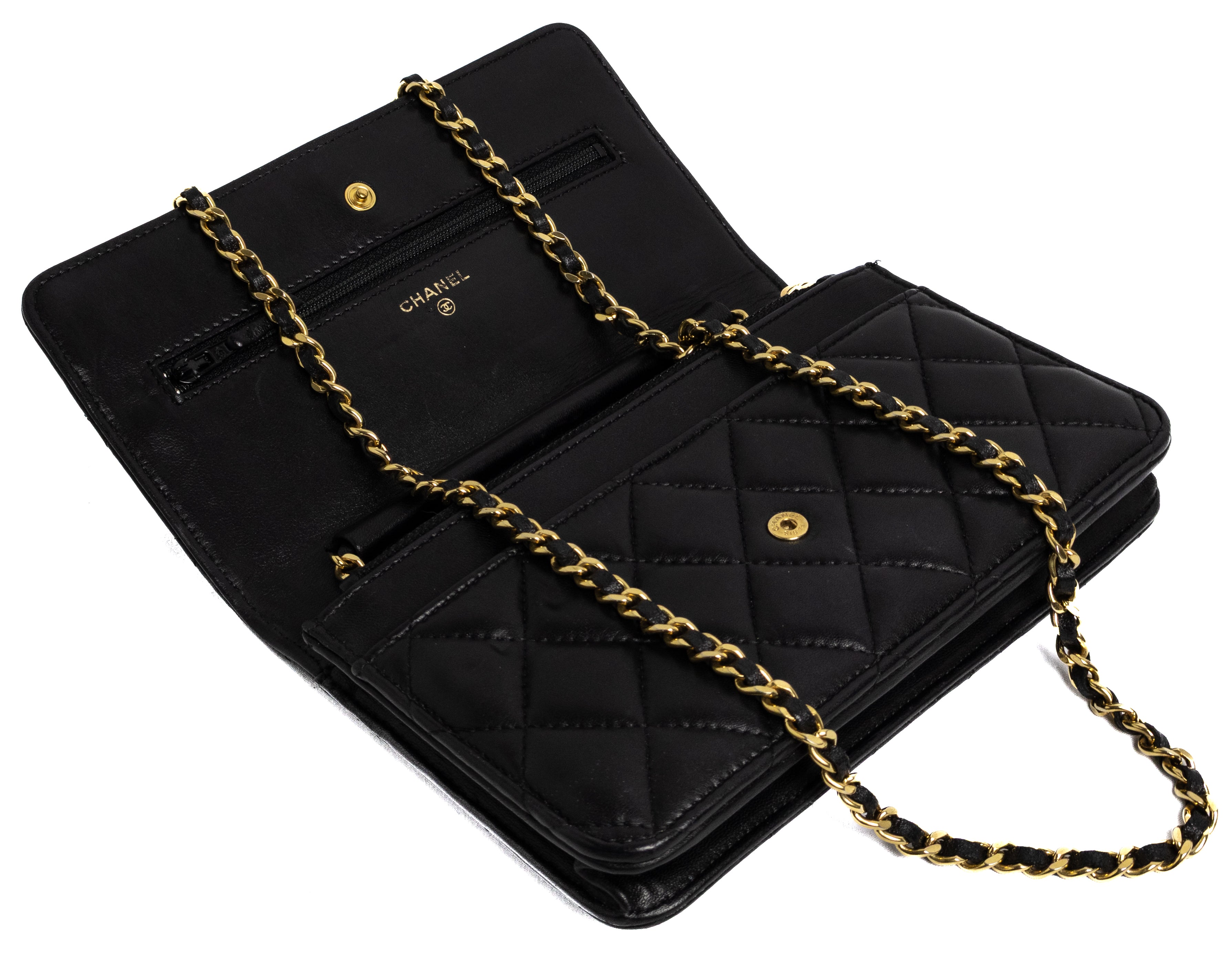 Chanel Wallet on Chain Black Gold hardware
