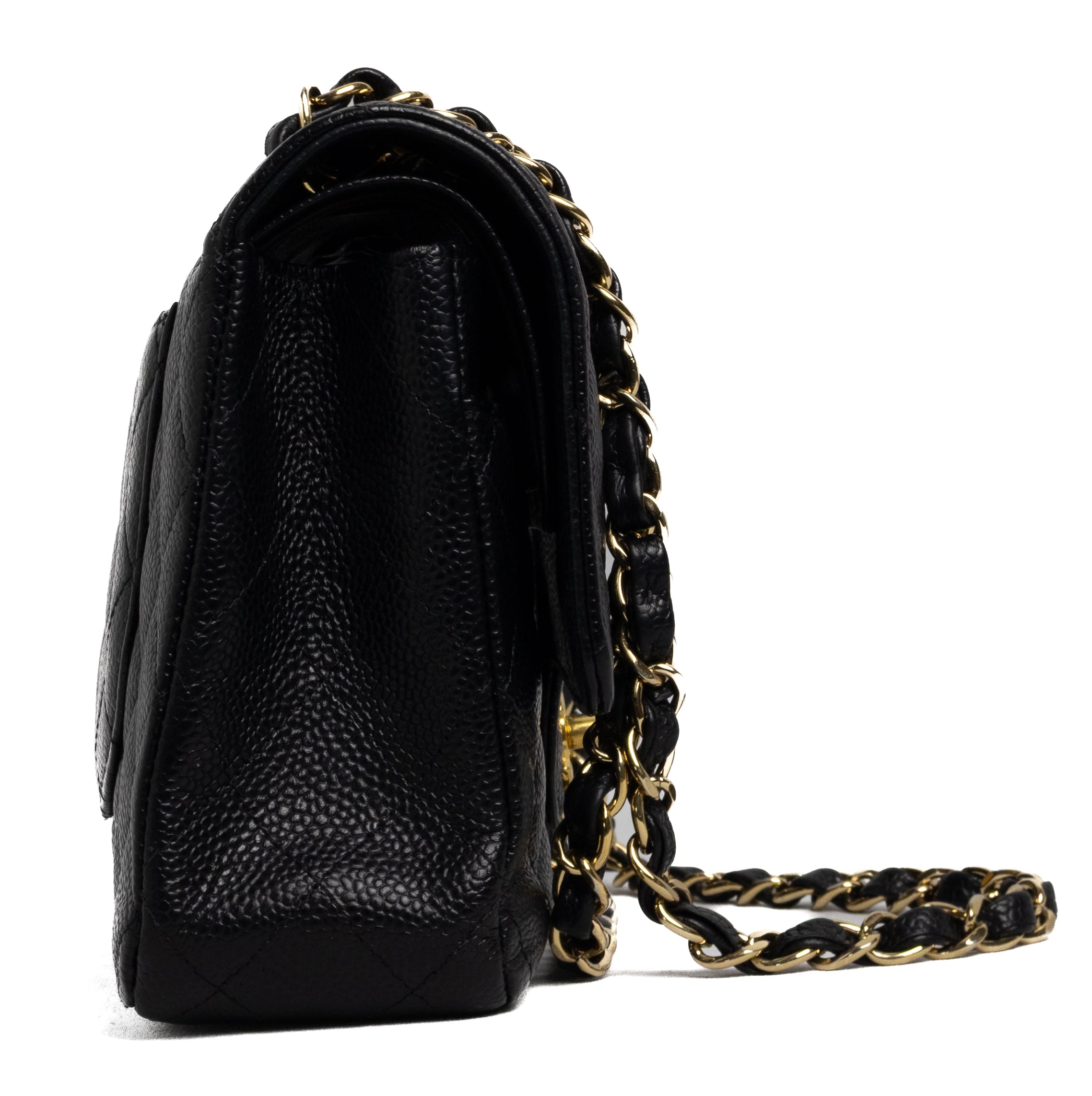 Chanel Medium Classic Double Flap Black Caviar Gold Hardware