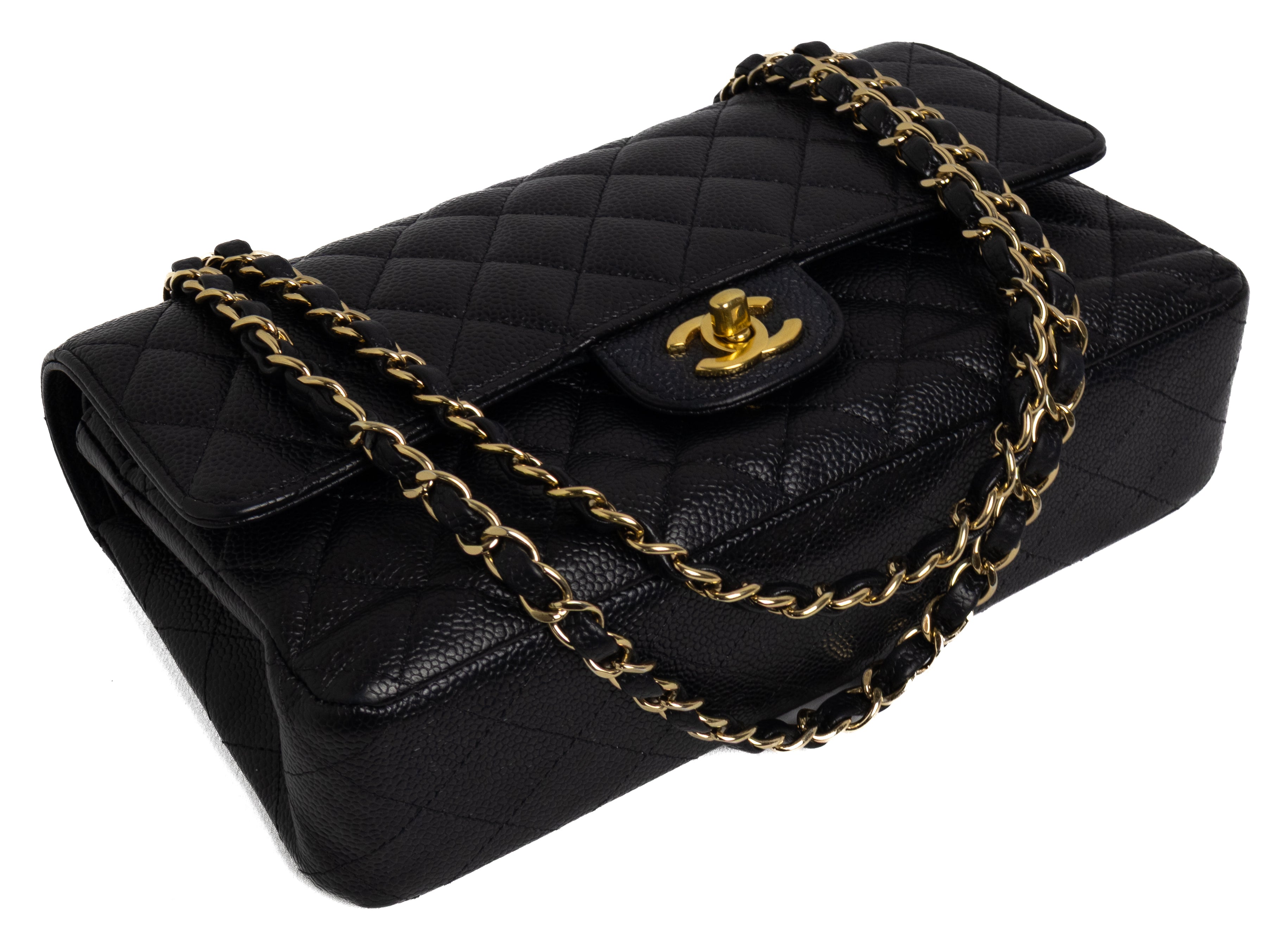 Chanel Caviar Classic Double Flap Gold hardware Black