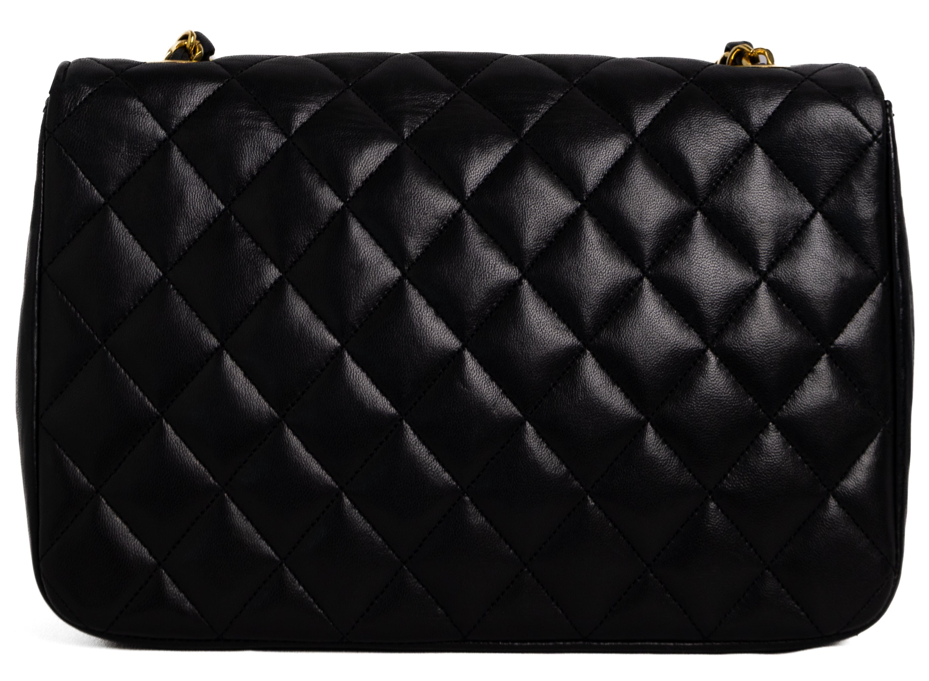 Chanel Half Moon Zwart Lamsleer Goud Hardware