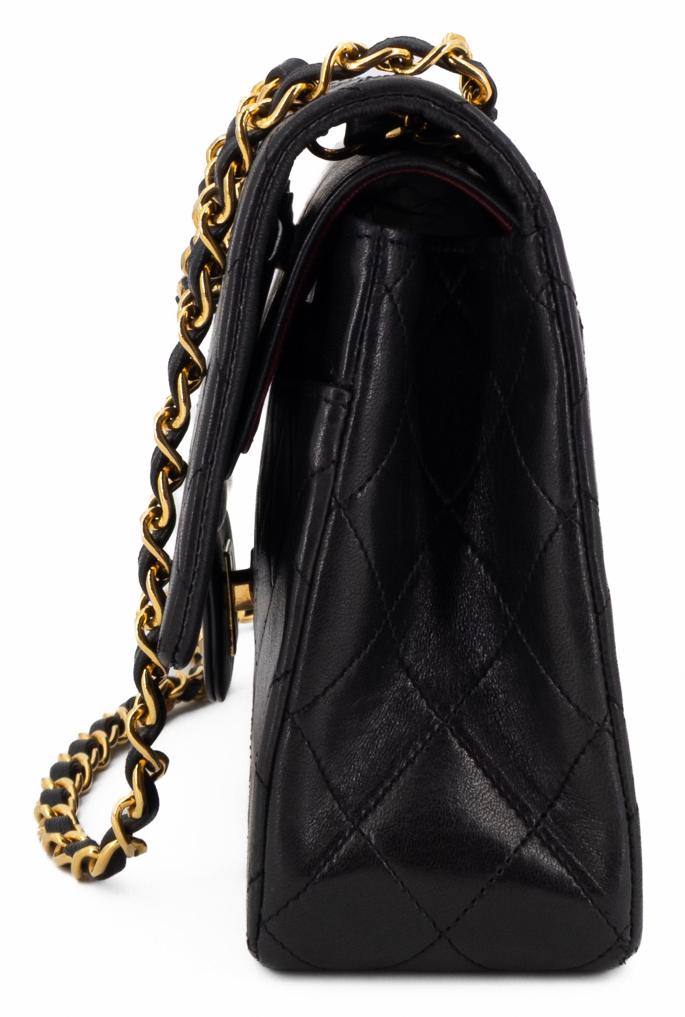 Chanel Medium Classic Double Flap Zwart Lamsleer Goud Hardware