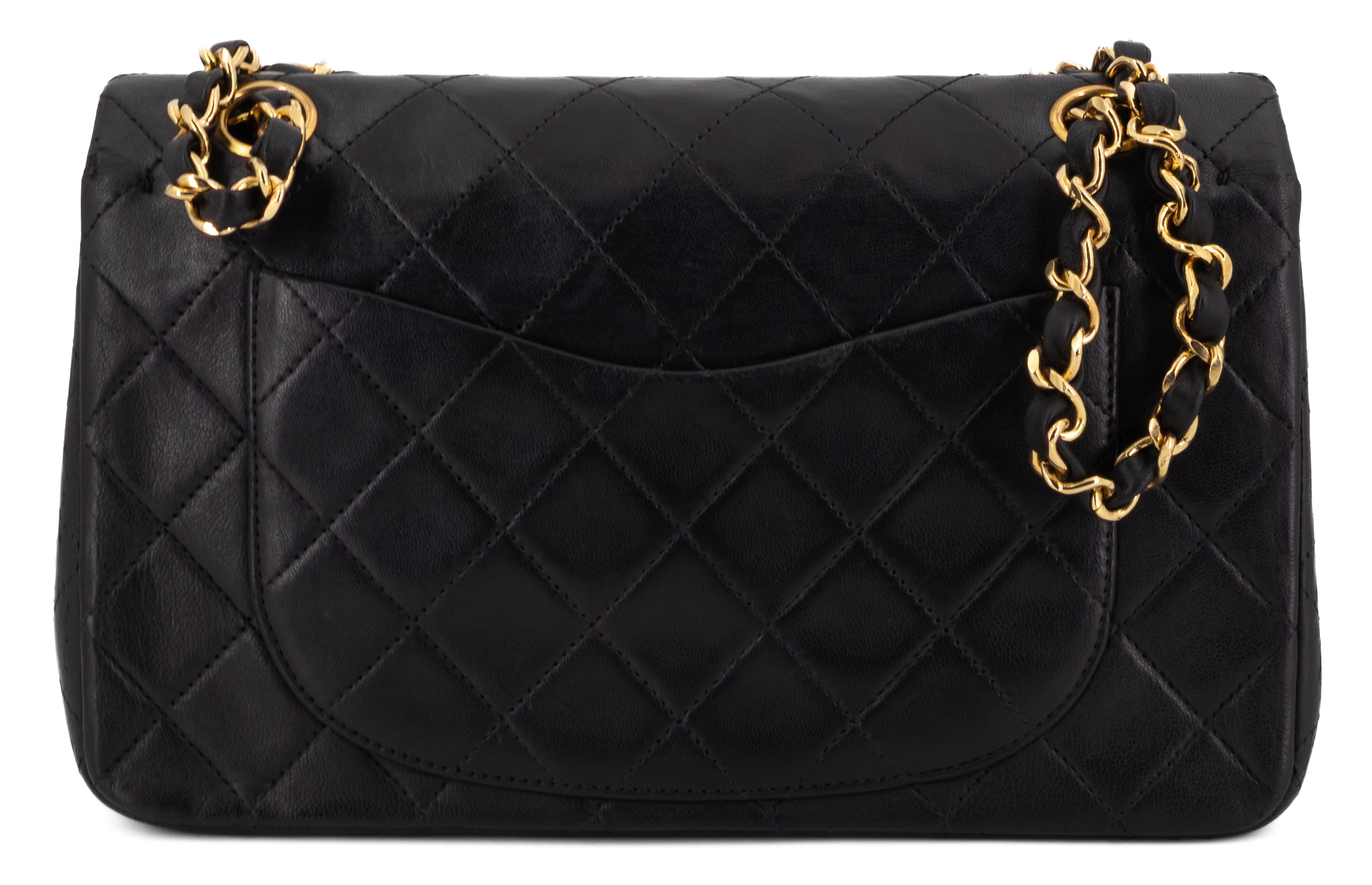 Chanel Small Classic Double Flap Zwart Lamsleer Goud Hardware