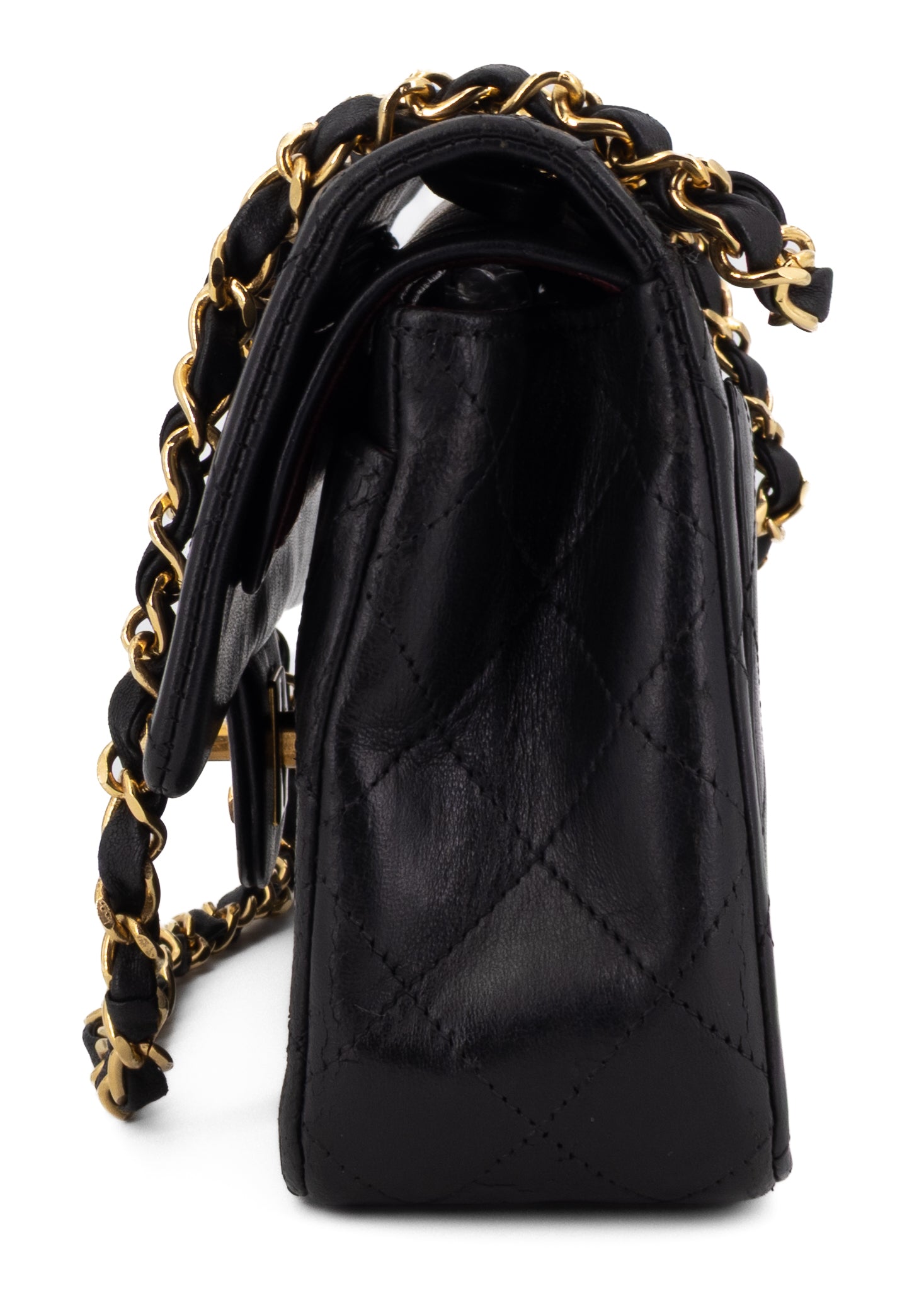Chanel Small Classic Double Flap Zwart Lamsleer Goud Hardware