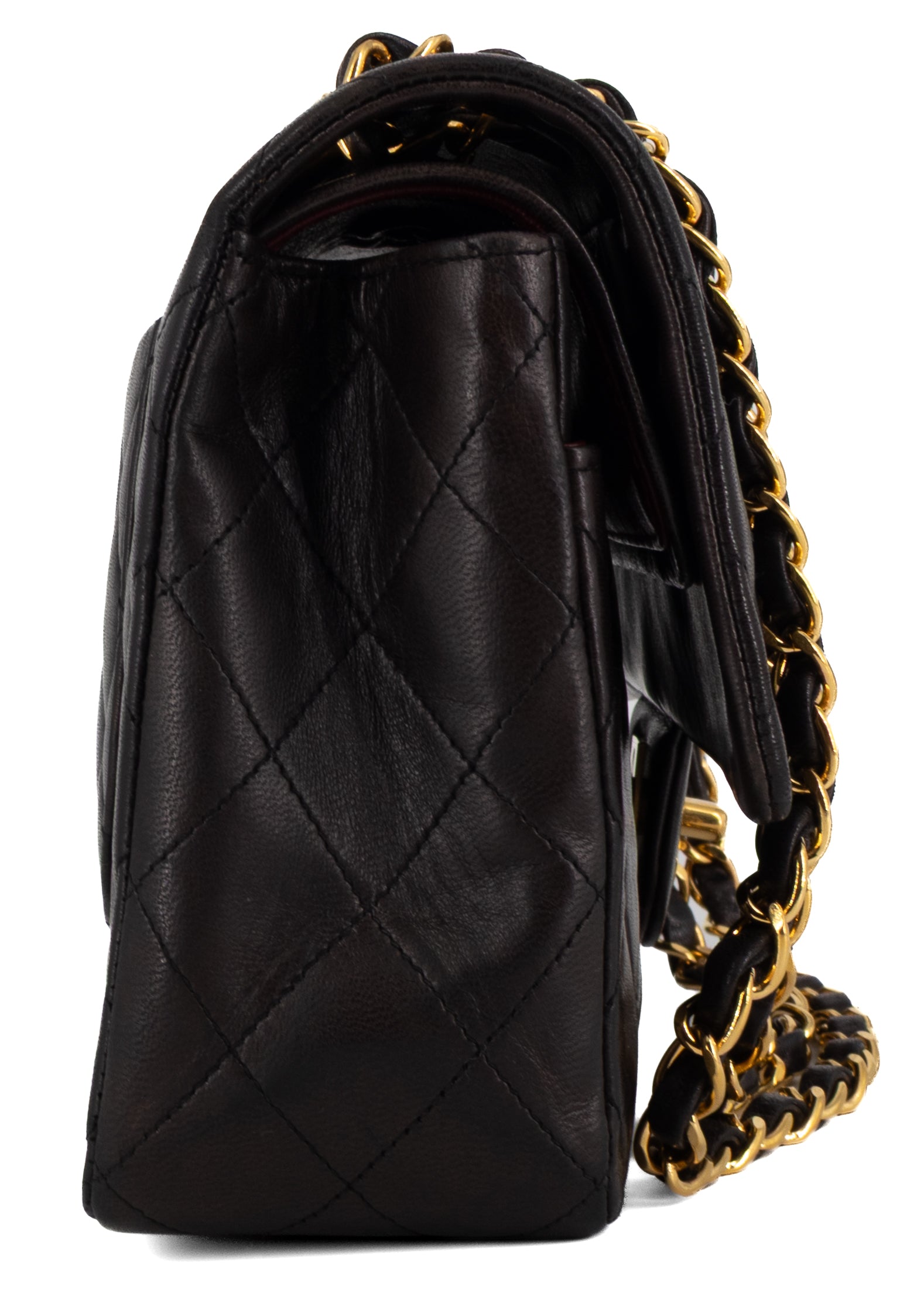 Chanel Medium Classic Double Flap Zwart Lamsleer Goud Hardware