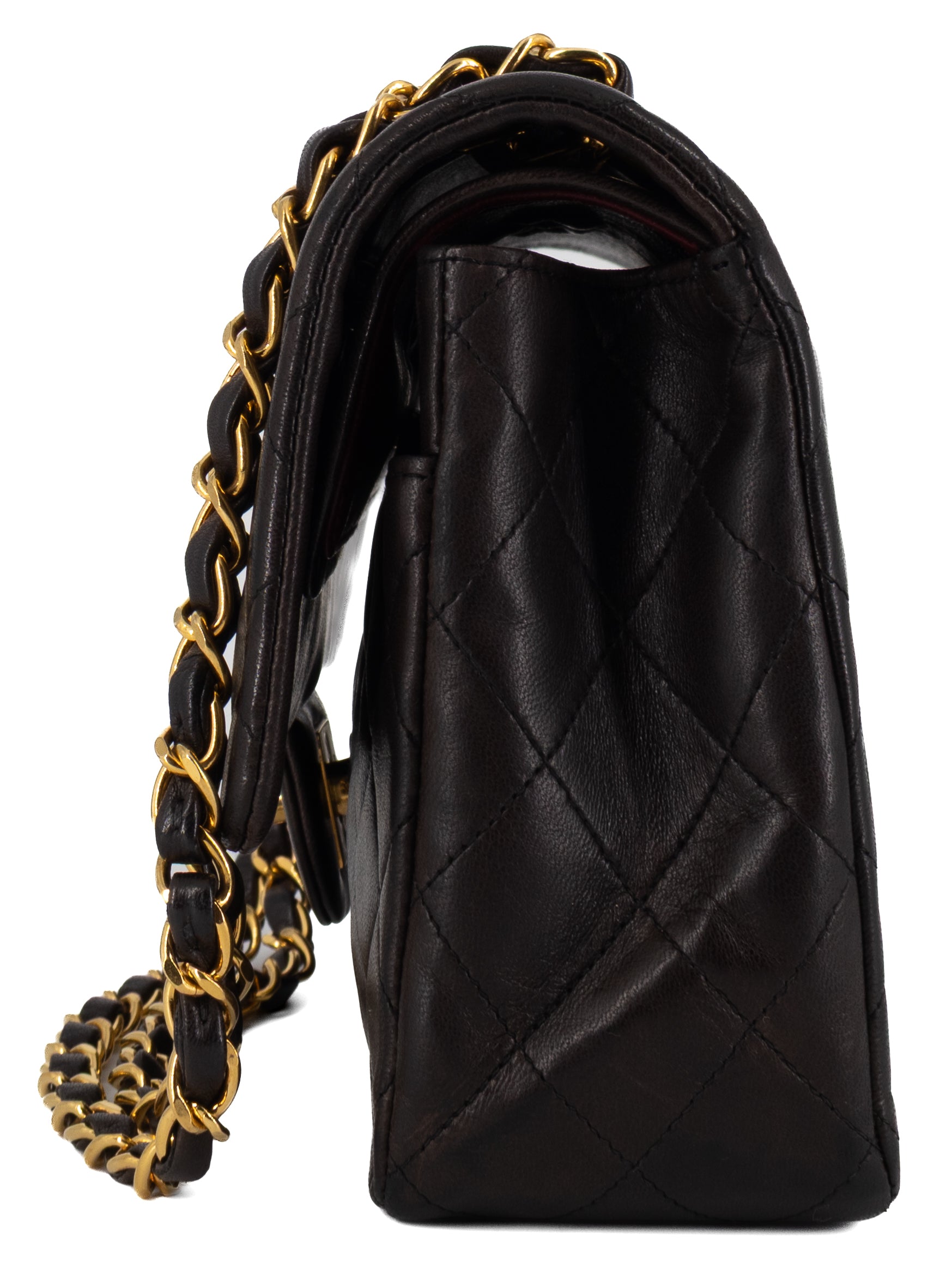 Chanel Medium Classic Double Flap Zwart Lamsleer Goud Hardware