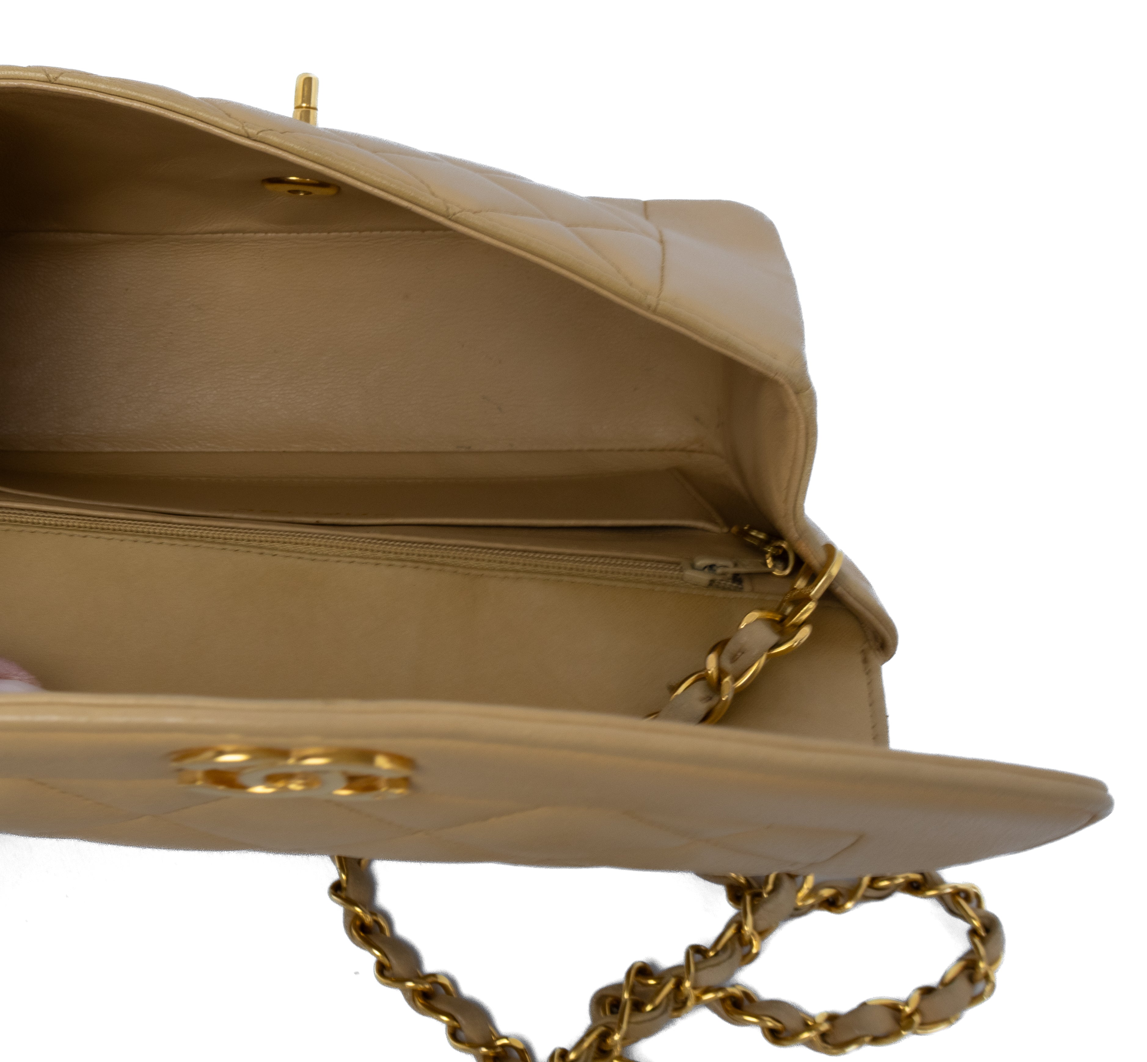 Chanel Small Diana Beige