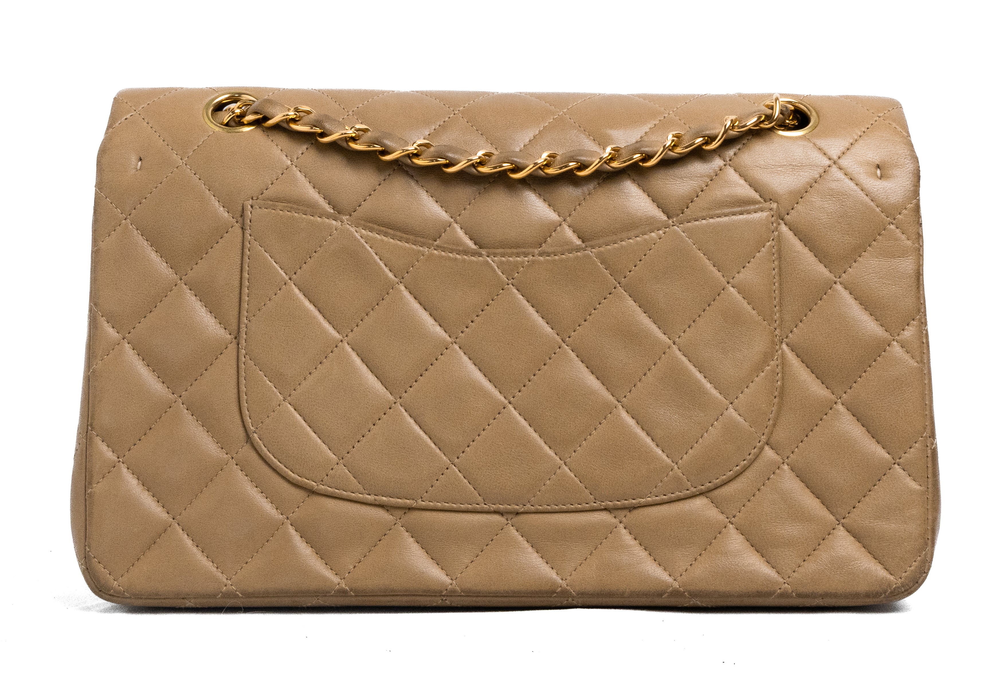 Chanel Medium Classic Double Flap Dark Beige