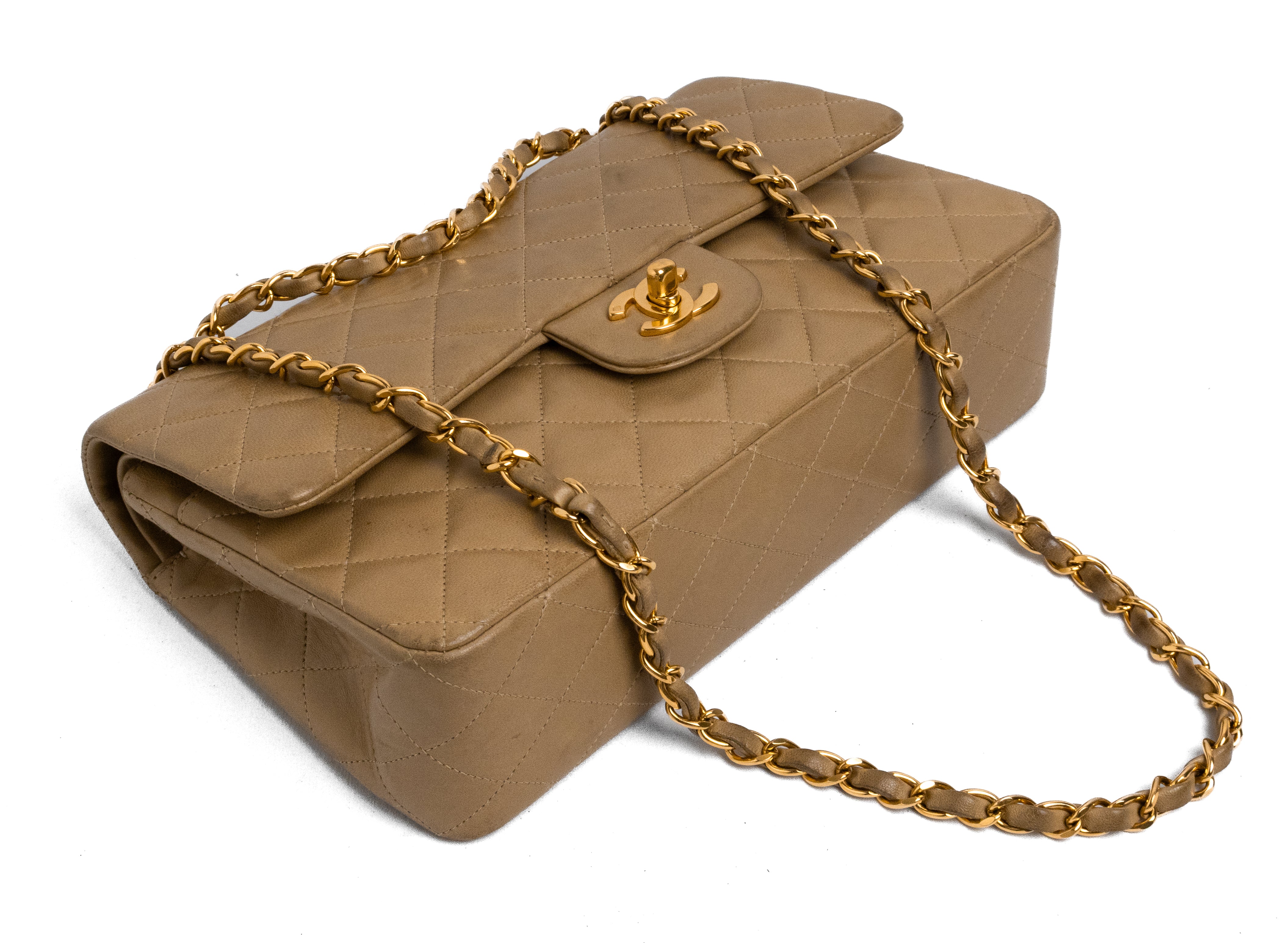 Chanel Medium Classic Double Flap Dark Beige