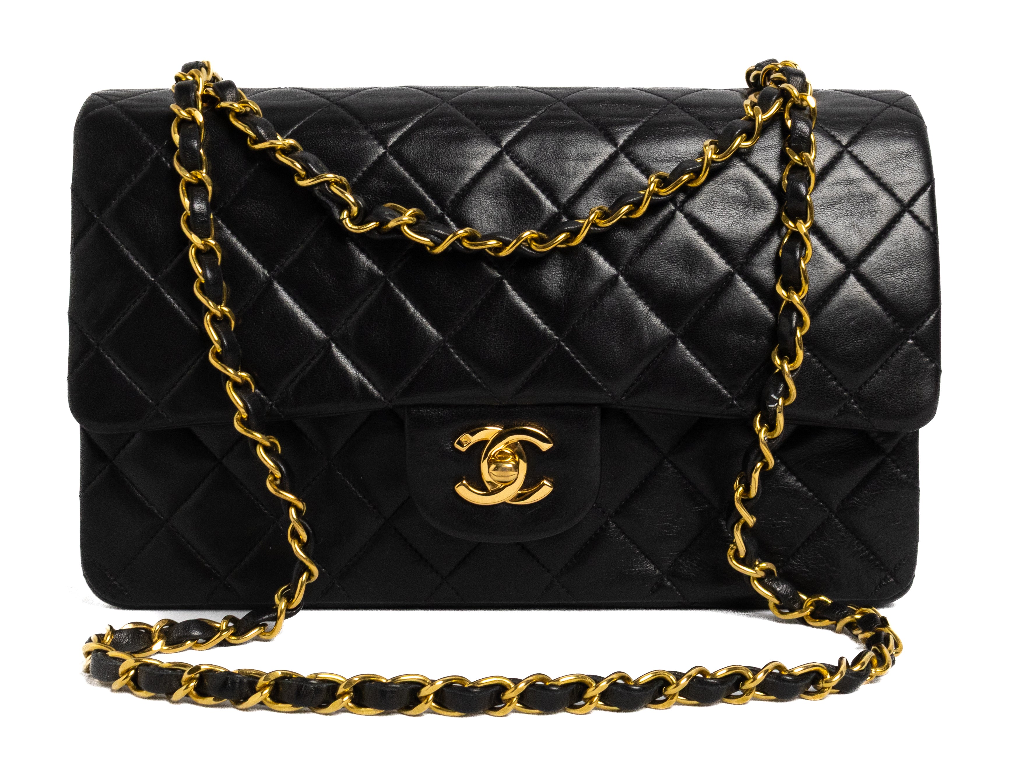 Chanel Classic Flap Medium Gold hardware black lambskin