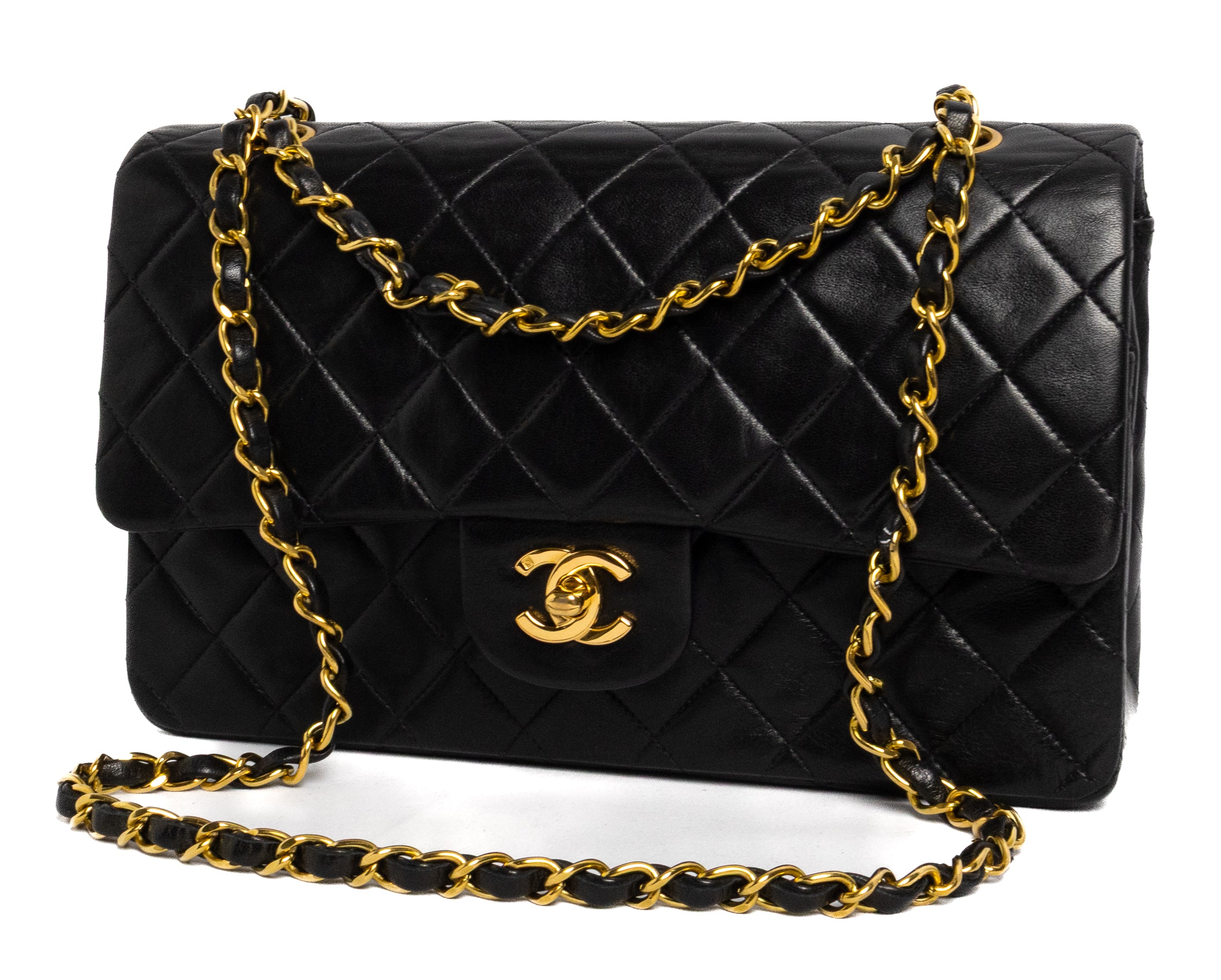 Chanel Classic Flap Medium Gold hardware black lambskin