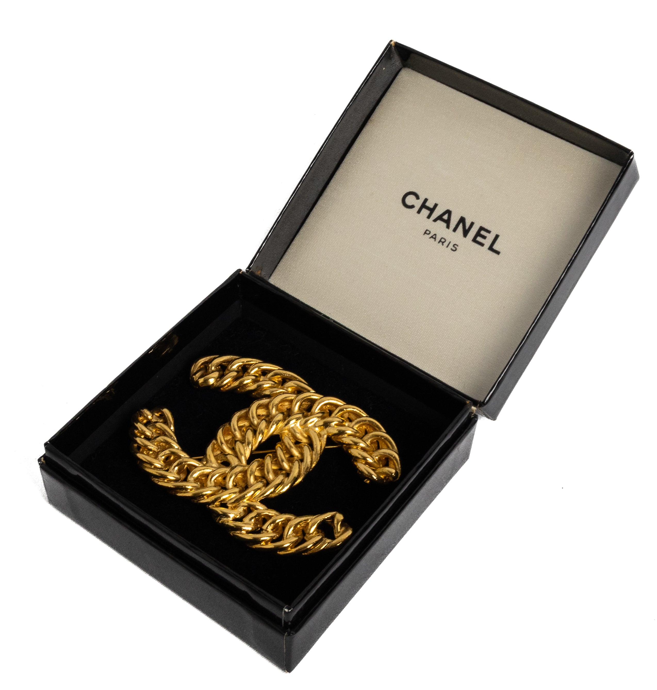 Chanel vintage gold brooch chain