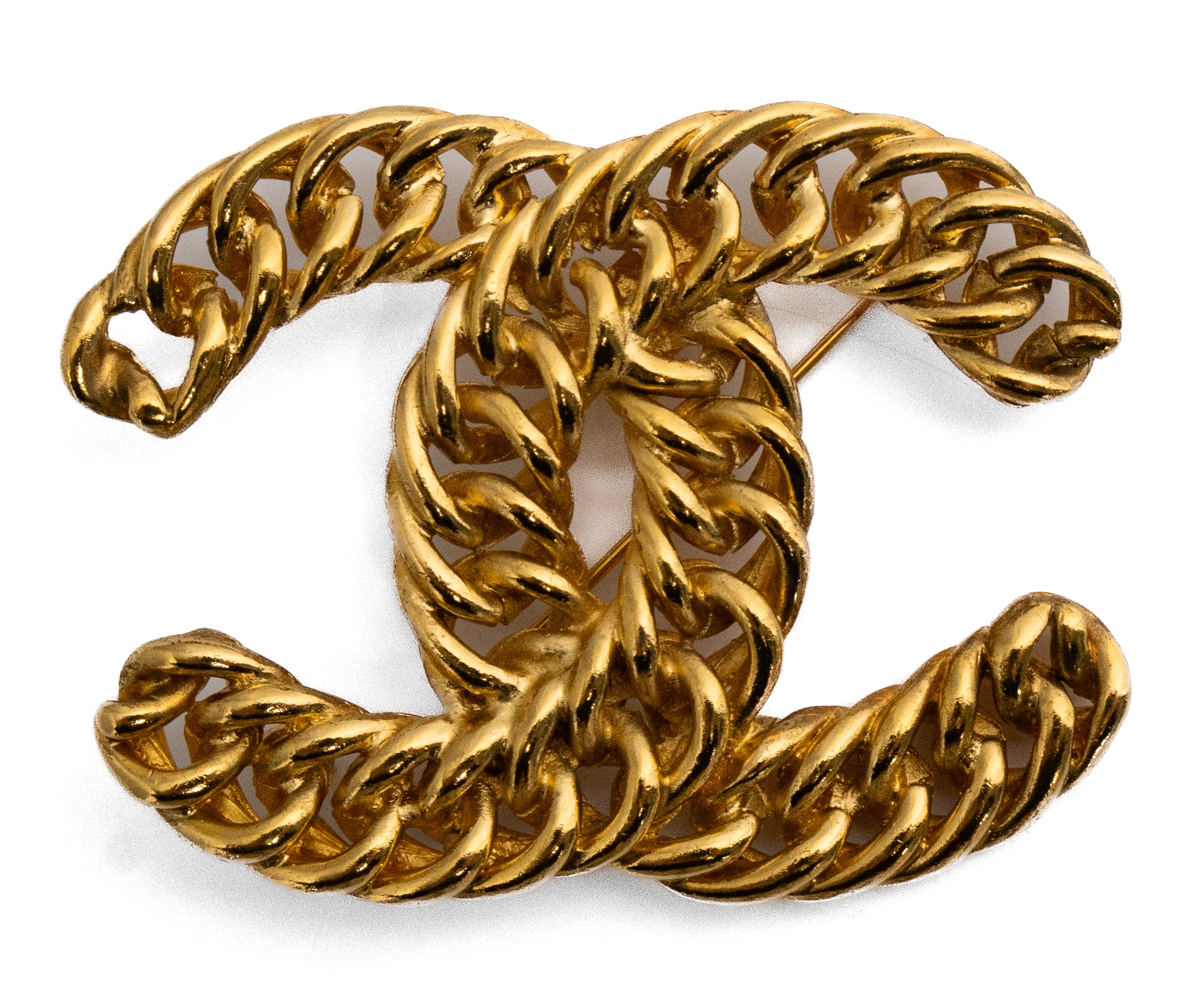Chanel vintage gold brooch chain