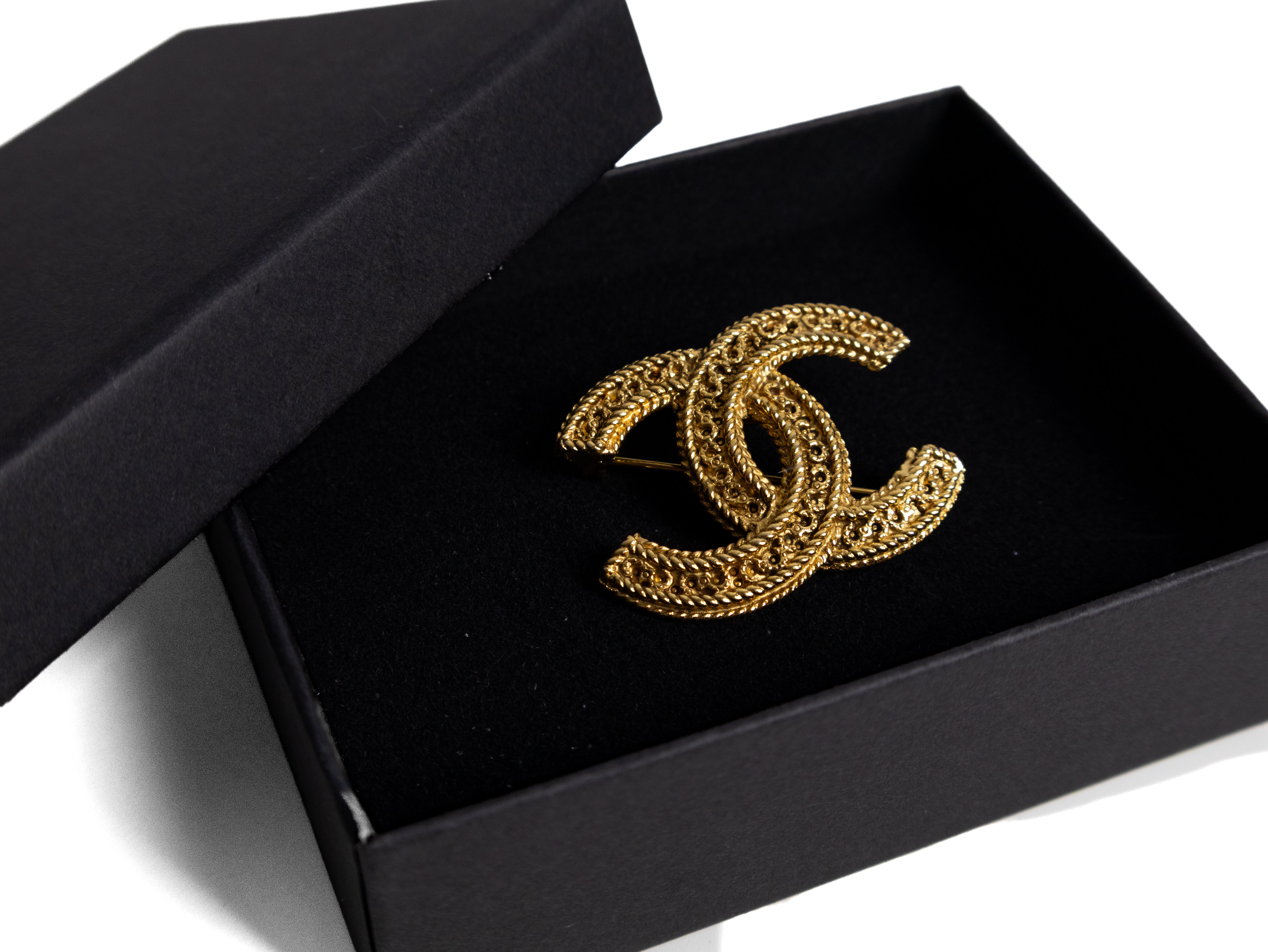 Chanel vintage broche mini goud