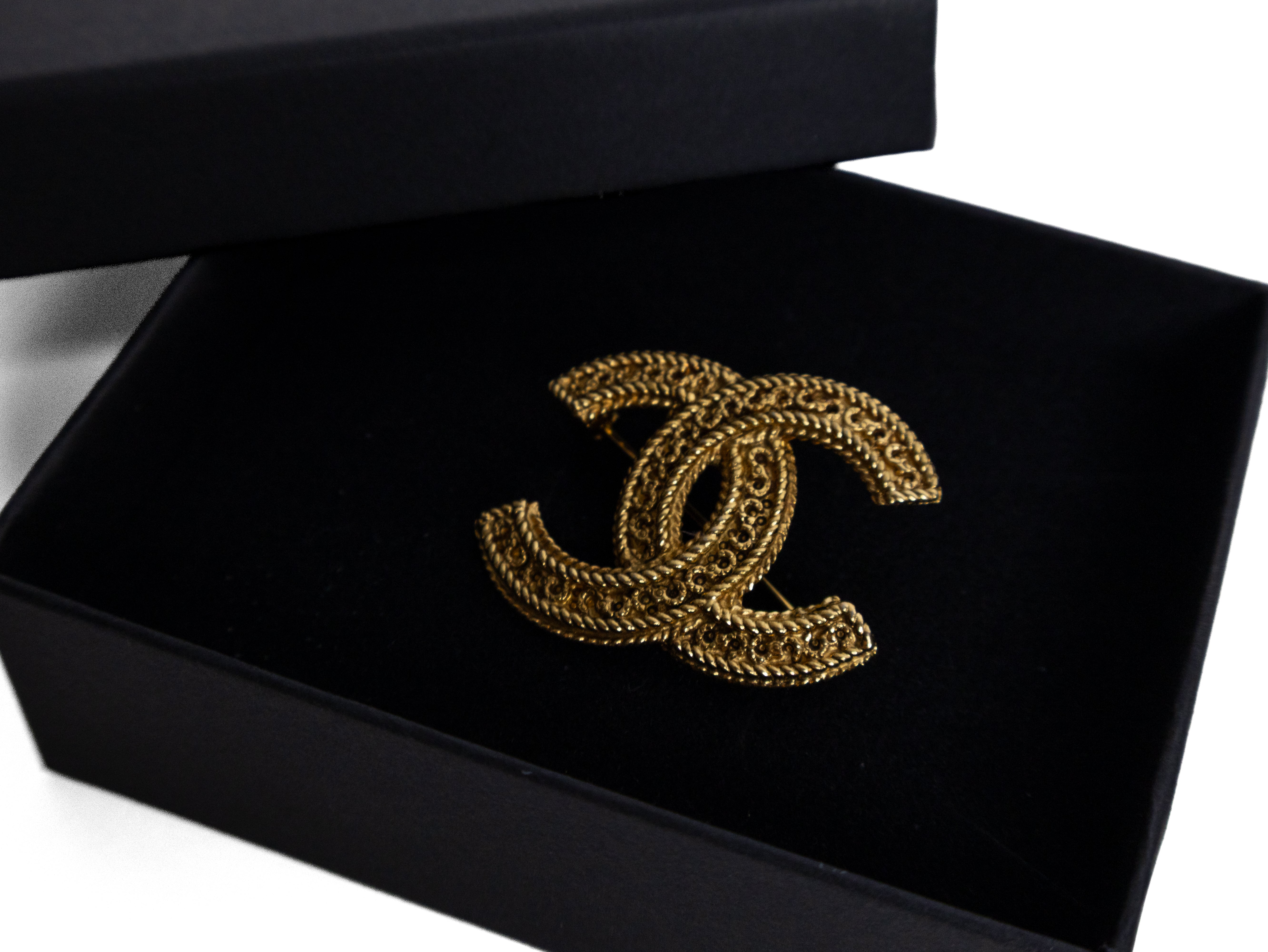 Chanel vintage broche mini goud