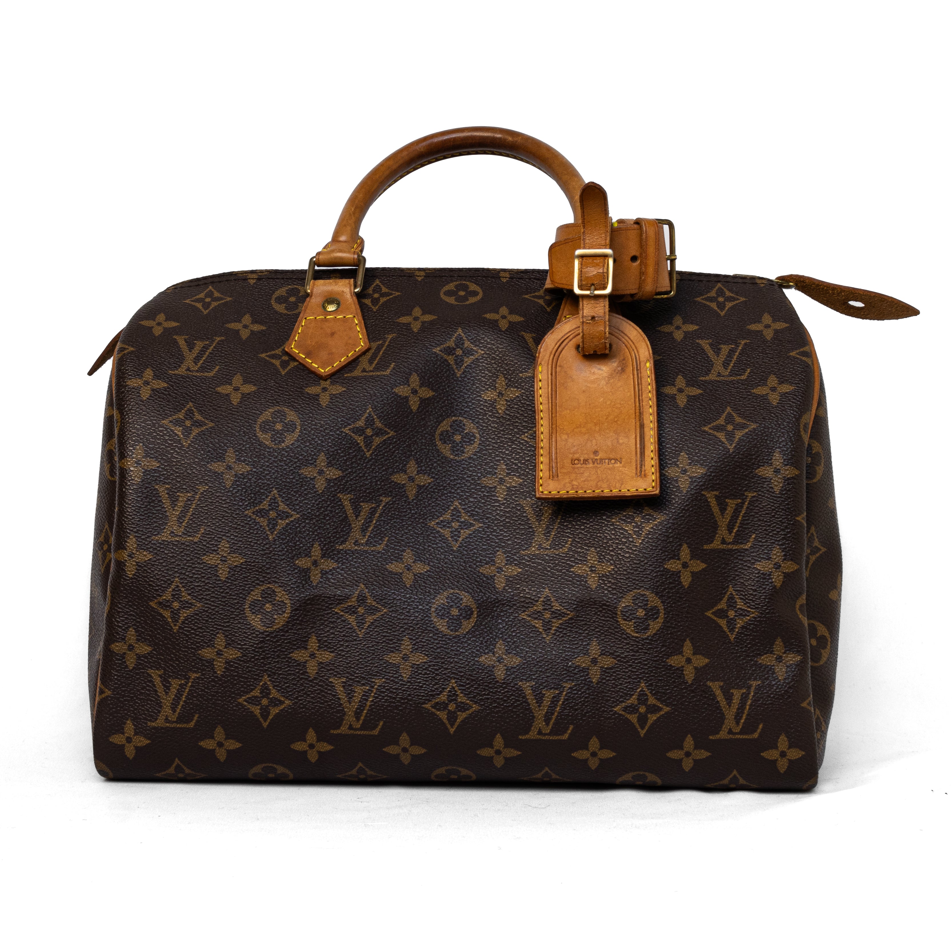 Louis vuitton luggage tag Vachetta leather travel 